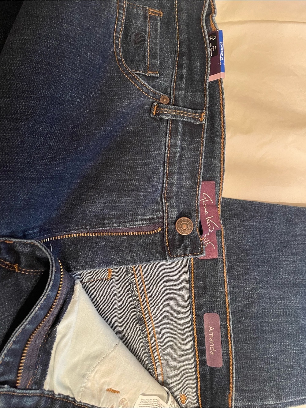 Gloria Vanderbilt Amanda Skinny Jeans in Dark Blue